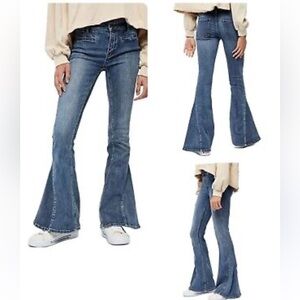 Free People Jeans size 24 blue Dream Lover Flare Leg Jeans Bell Bottoms